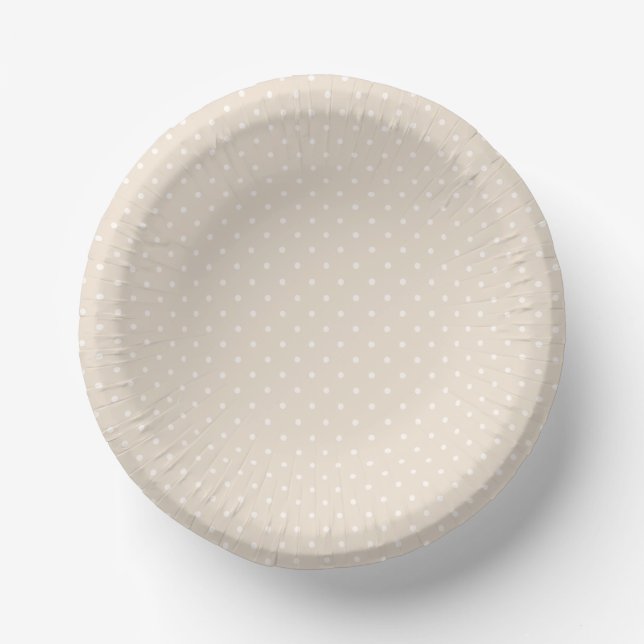 Spring Polka Dots Classic | Soft Linen Paper Plate (Front)