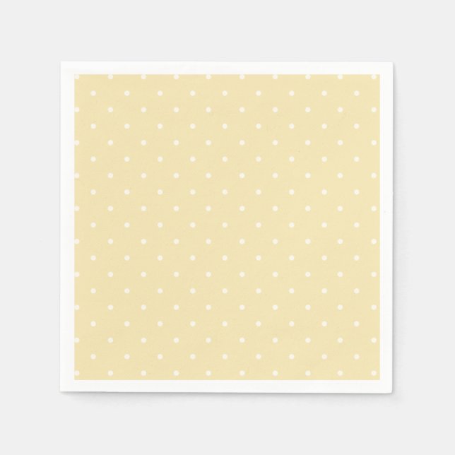 Spring Polka Dots Micro | Buttercream Napkin (Front)