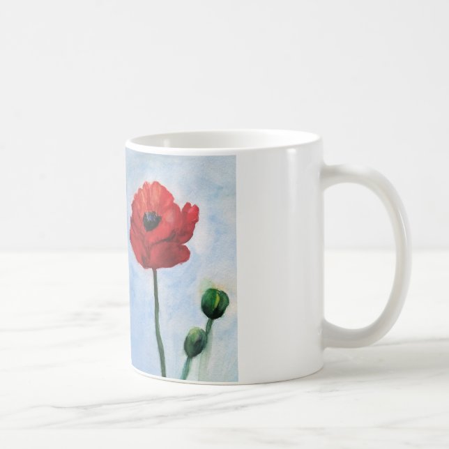Spring Poppy Flower  Classic Mug (Right)