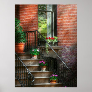 Spring - Porch - Hoboken in Spring Poster