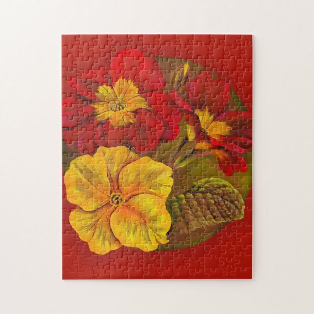 Spring Primroses art painting jigsaw puzzle (Vertical)