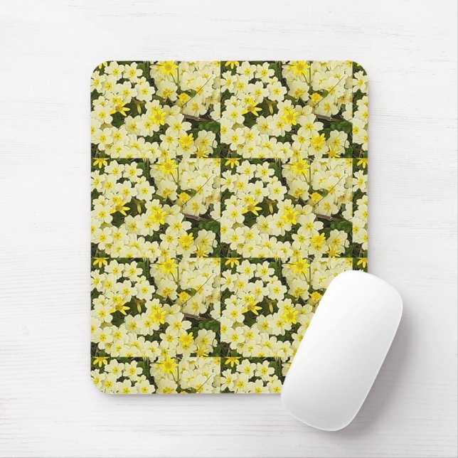 Spring Primroses Mouse Pad (With Mouse)