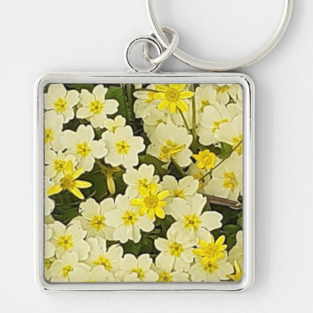 Spring Primroses Premier Key Ring (Front)
