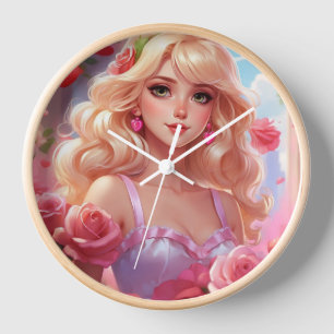 Spring princess clock