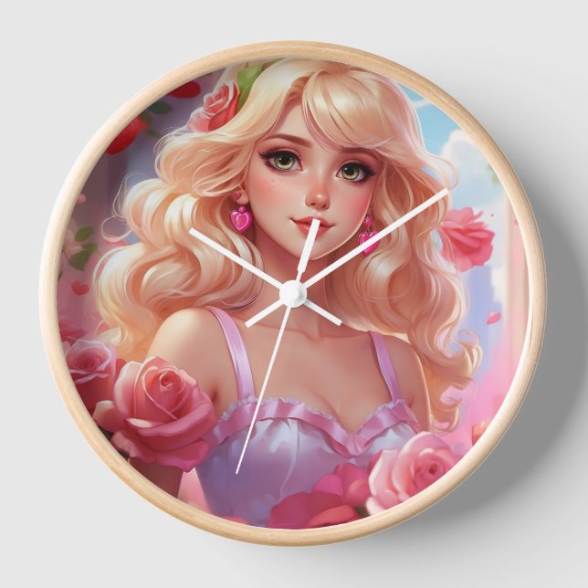 Spring princess  clock (Front)