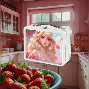 Spring princess metal lunch box