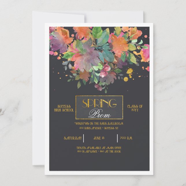 Spring Prom Invitation (Front)