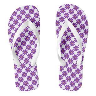 Spring purple flowers thongs