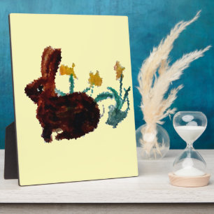 Spring Rabbit Daffodil Plaque