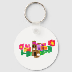 Spring Rabbit Key Ring