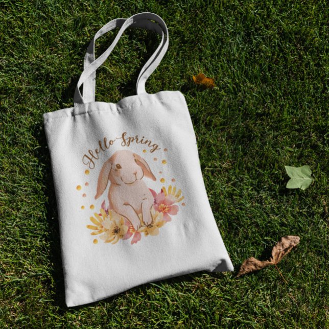 Spring Rabbit Tote Bag (Creator Uploaded)