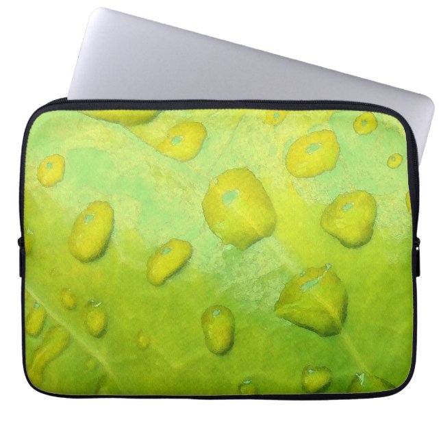 Spring Rain Abstract Laptop Sleeve (Front)