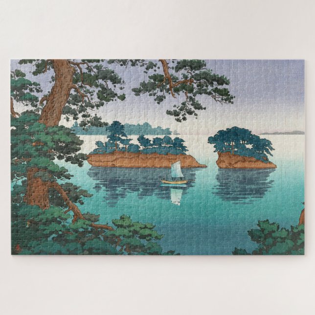 Spring Rain at Matsushima by Tsuchiya Koitsu Jigsaw Puzzle (Horizontal)