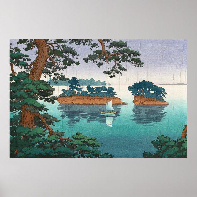 Spring Rain at Matsushima by Tsuchiya Koitsu Poster (Front)