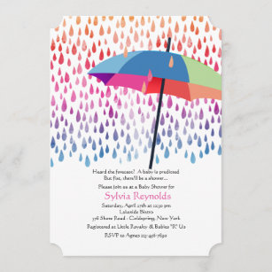 Spring Rain Baby Shower Invitation