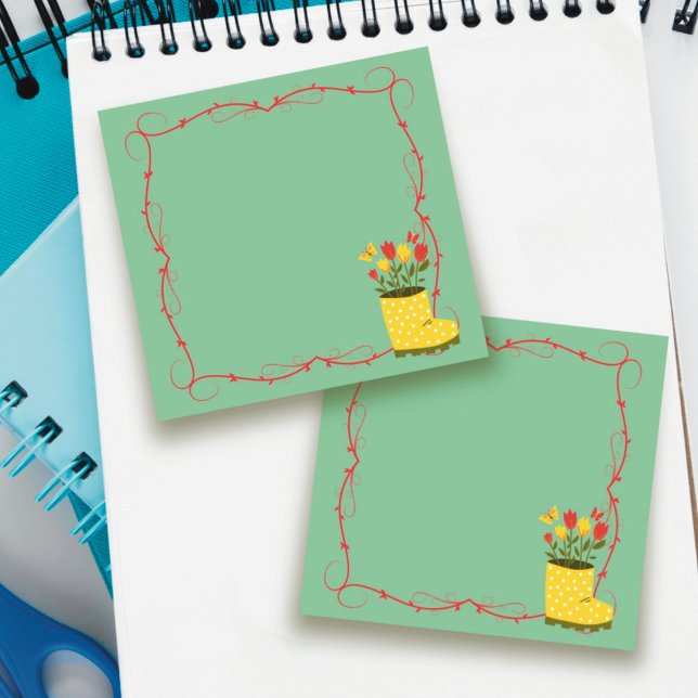 Spring Rain Boot, Tulip, Butterfly Post-It Notes (Creator Uploaded)