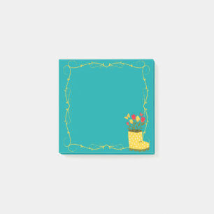 Spring Rain Boot, Tulip, Butterfly Post-It Notes