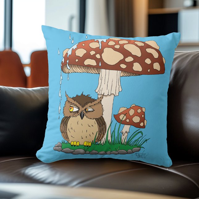 Spring Rain Shower Owl Mushroom Cushion (Creator Uploaded)