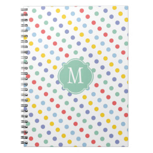 Spring Rainbow Monogram Notebook