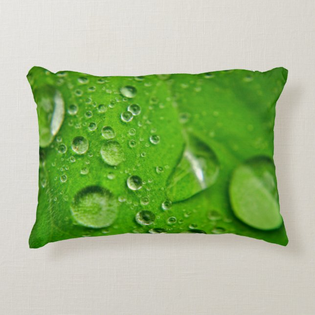 Spring Raindrops Decorative Cushion (Front)