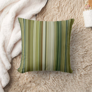 Spring Rains Cream, Tan, and Olive Green Plaid Cushion