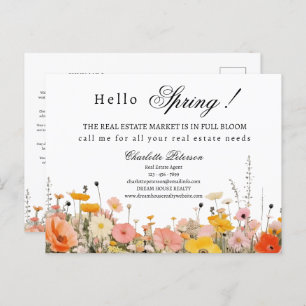 Spring Real Estate Marketing or Prospecting Postcard