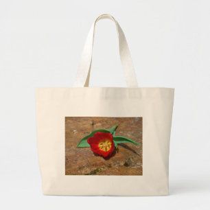Spring Red Tulip Large Tote Bag
