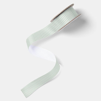 Spring Refined Stripes | Muted Sage ll Satin Ribbon