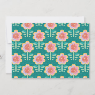 Spring Retro Flower Invitation