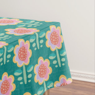 Spring Retro Flower Tablecloth