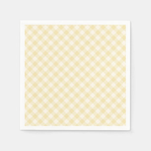 Spring Retro Gingham Buttercream Napkin