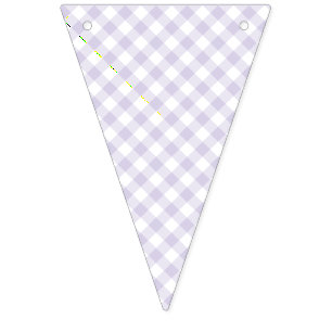 Spring Retro Gingham Dusty Lavender Bunting