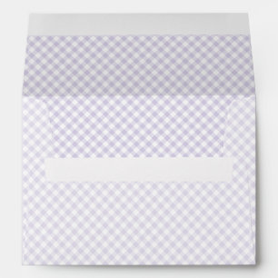 Spring Retro Gingham   Dusty Lavender Envelope