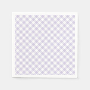 Spring Retro Gingham Dusty Lavender Napkin
