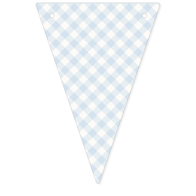 Spring Retro Gingham | Powder Blue Bunting (First Flag)