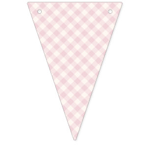 Spring Retro Gingham Soft Blush Bunting