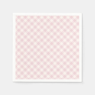 Spring Retro Gingham Soft Blush Napkin