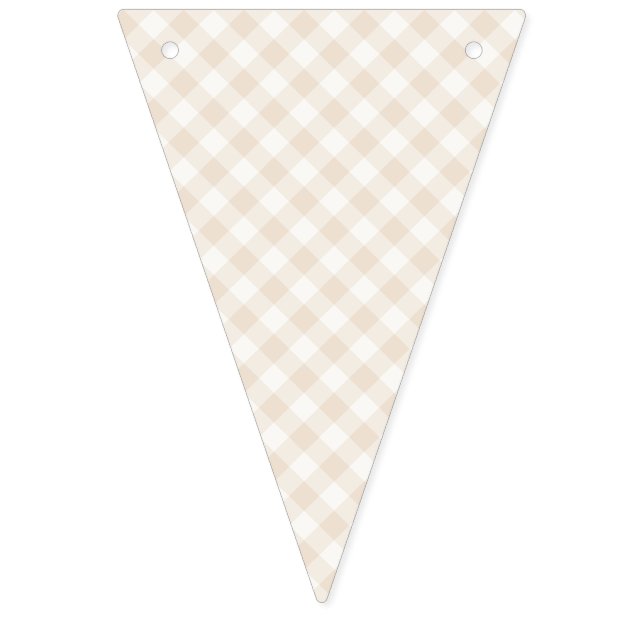 Spring Retro Gingham | Soft Linen Bunting (First Flag)