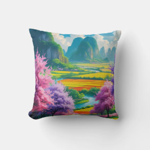 "Spring Reverie – Cherry Blossom Fantasy Cushion