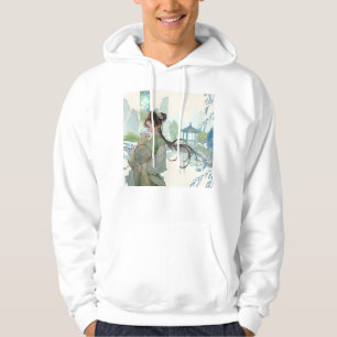 Spring Reverie: Cranes and Plum Blossoms Hoodie