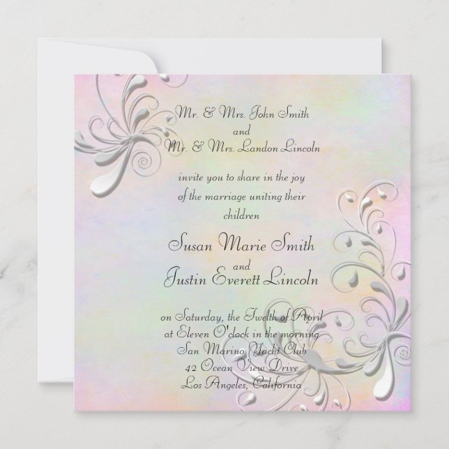Spring Rhapsody Square Invitation (Front)