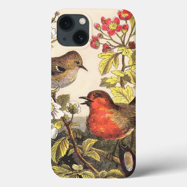 Spring Robin Birds Red Birding Case-Mate iPhone Case (Back)