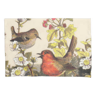 Spring Robin Birds Red Birding Pillowcase