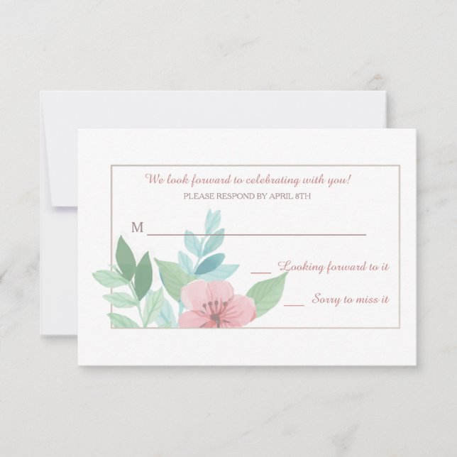 Spring Romance Response Cards (Front)