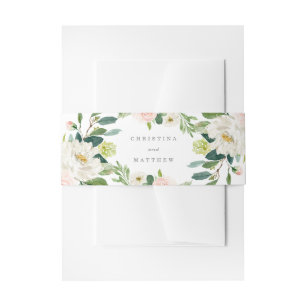 Spring Romance Wedding Bellyband Invitation Belly Band