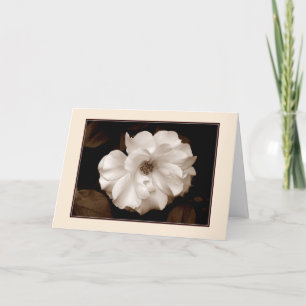 'Spring Rose (Sepia)' Greeting Card