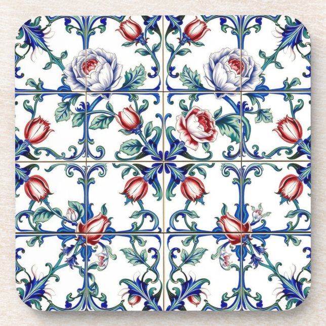 spring roses coaster (Front)