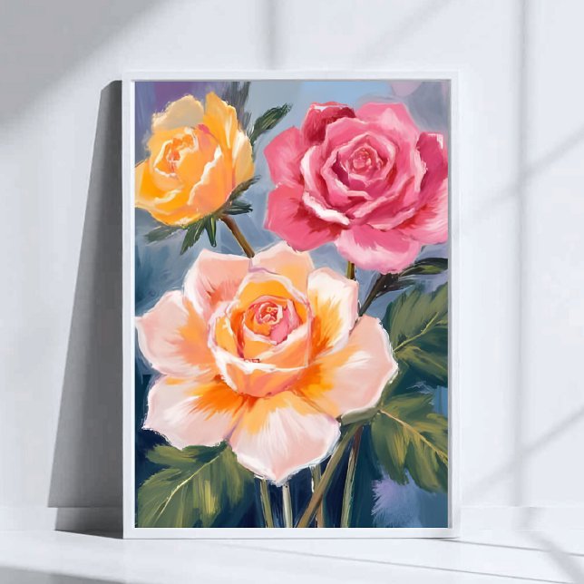 Spring Roses | Floral Watercolor Painting Flower Poster (Creator Uploaded)