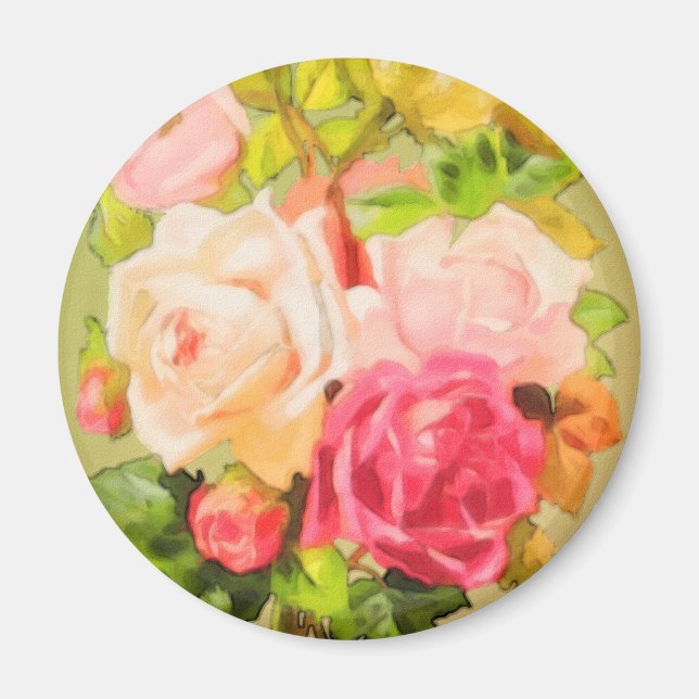 Spring Roses Magnet (Front)