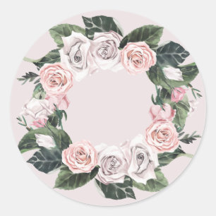 Spring roses WREATH sticker